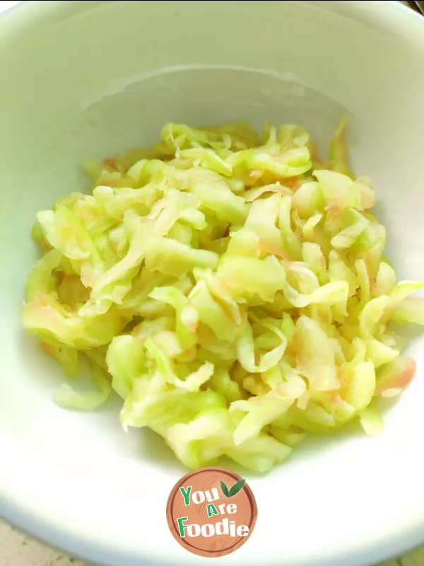 Watermelon peel in cold sauce