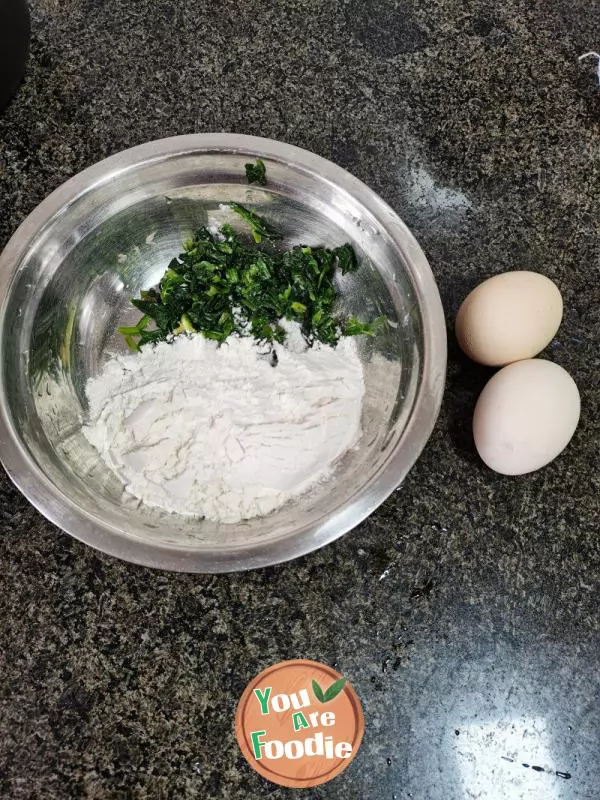 Spinach egg cake