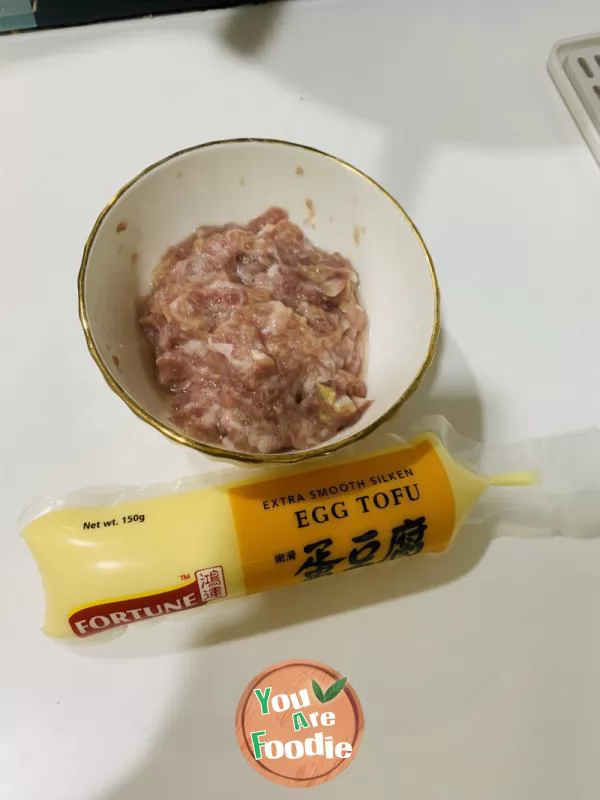 Steamed minced meat with Japanese Tofu