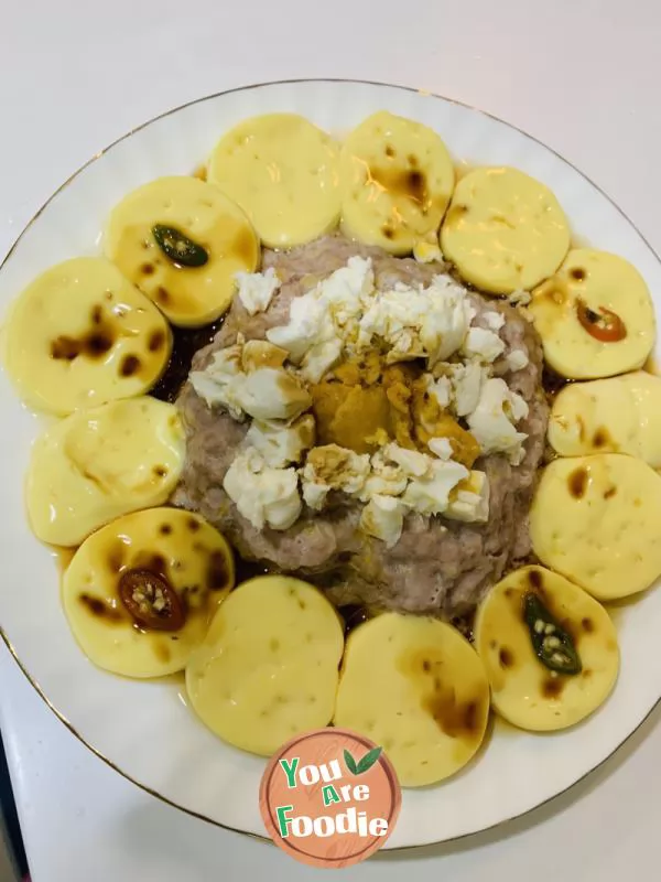 Steamed minced meat with Japanese Tofu