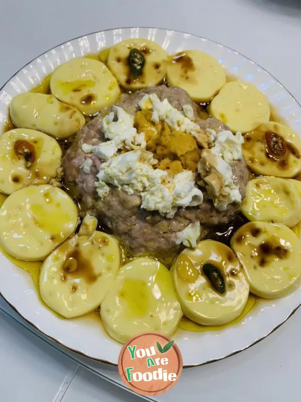 Steamed minced meat with Japanese Tofu