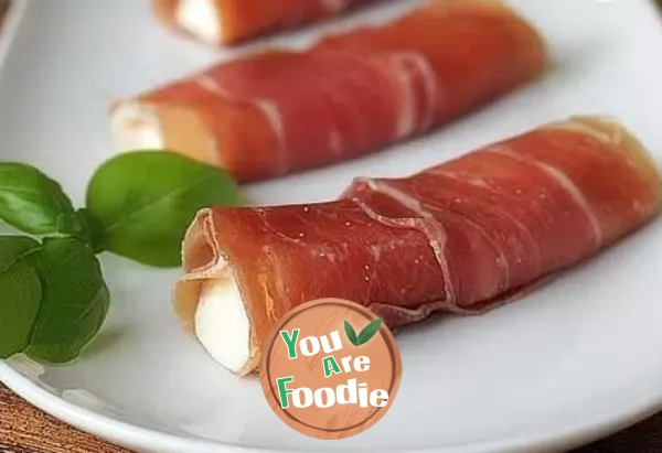 Italian raw ham and cheese roll