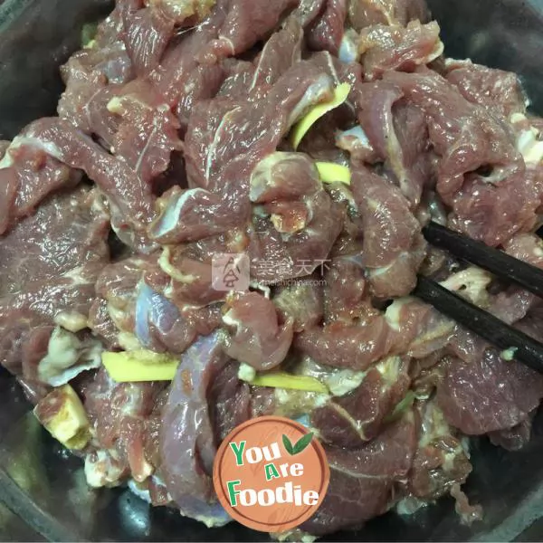 Stir fried mutton