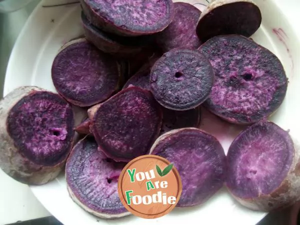 Purple potato balsam pear circle