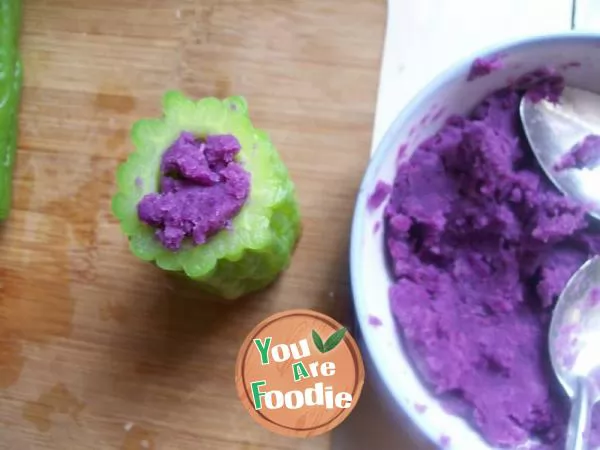 Purple potato balsam pear circle
