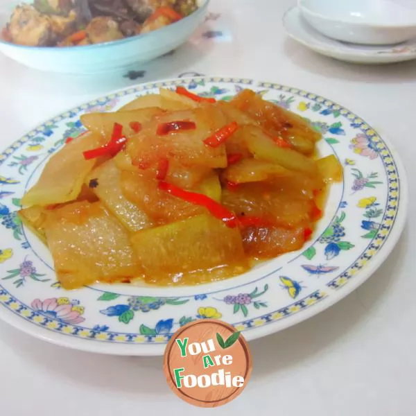 Braised white gourd slices