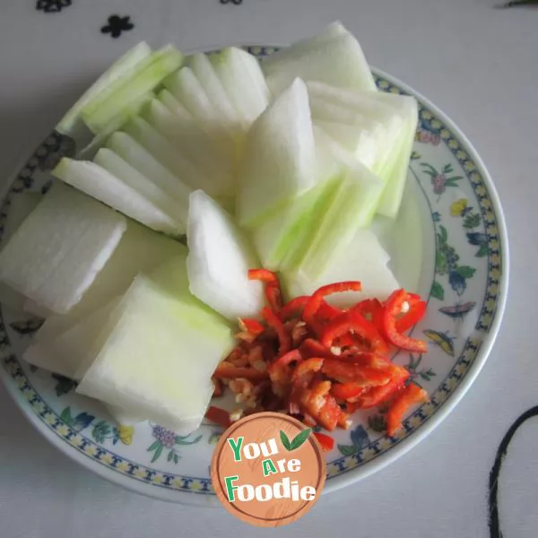 Braised white gourd slices