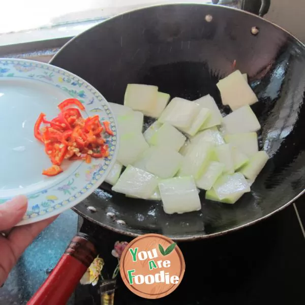 Braised white gourd slices