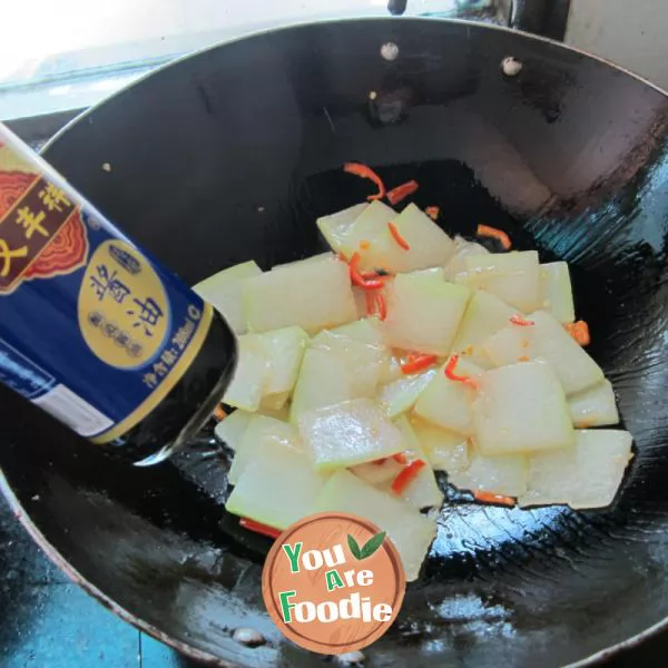 Braised white gourd slices