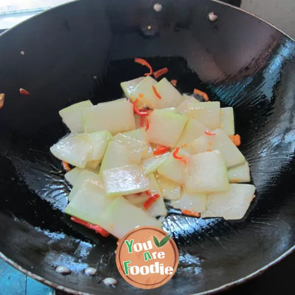 Braised white gourd slices