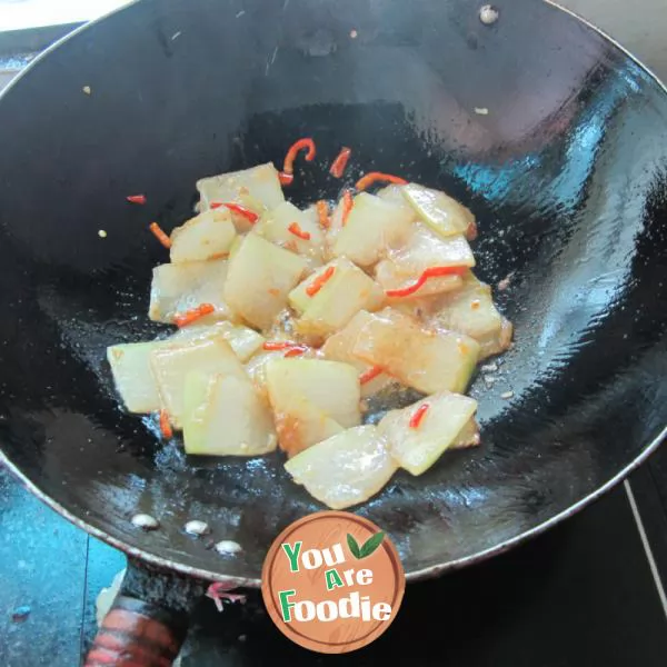 Braised white gourd slices