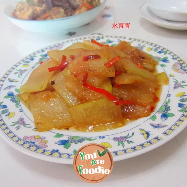 Braised white gourd slices