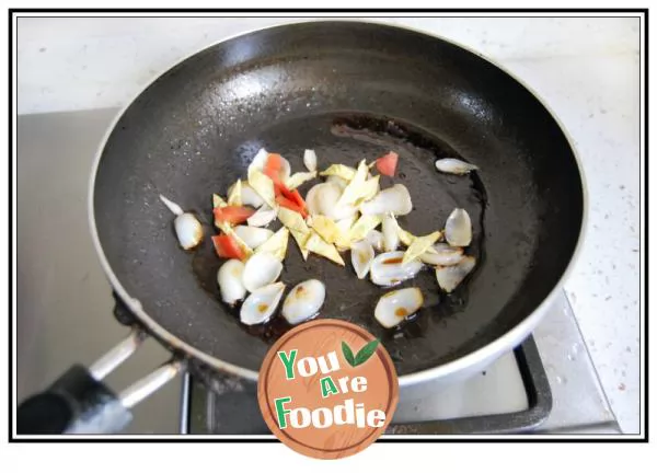 Stir fried Lily lettuce leaves in soy sauce