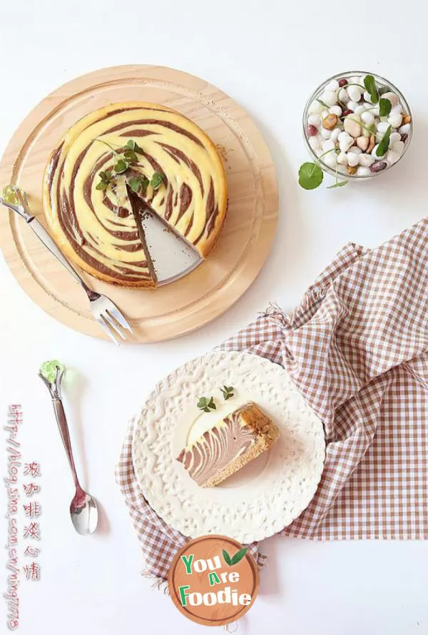 Zebra cheese cake