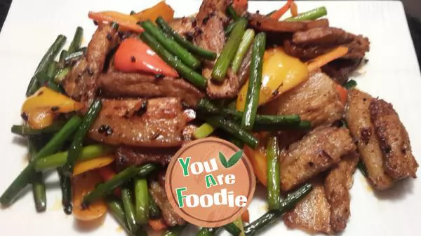 Stir fried double cooked pork