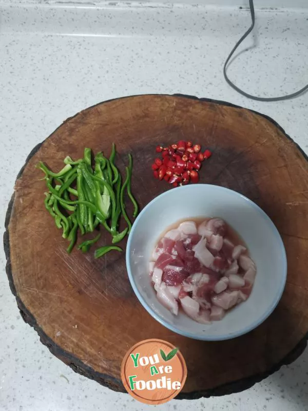 Fried Pork with BBQ Bamboo Shoots