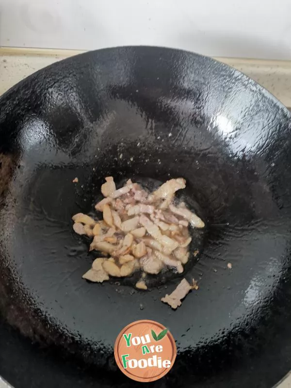 Fried Pork with BBQ Bamboo Shoots