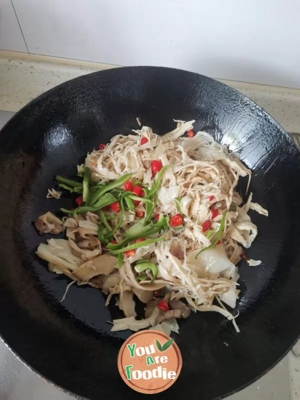 Fried Pork with BBQ Bamboo Shoots