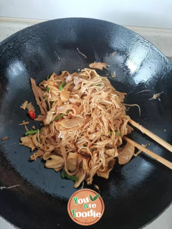 Fried Pork with BBQ Bamboo Shoots