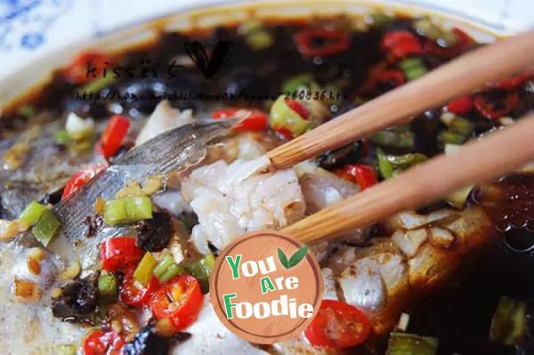 Braised flatfish with black bean sauce