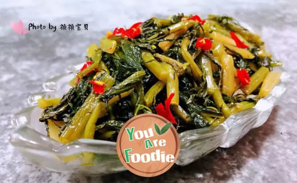 Stir fried potherb mustard