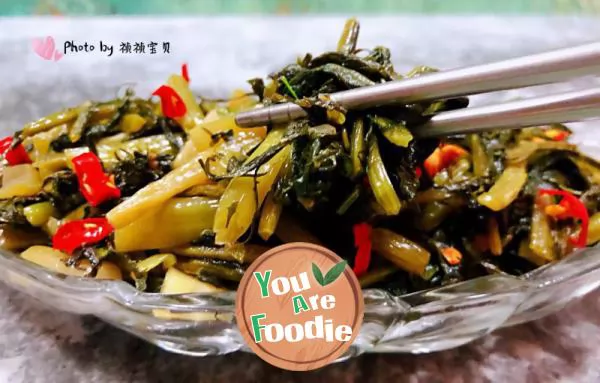 Stir fried potherb mustard