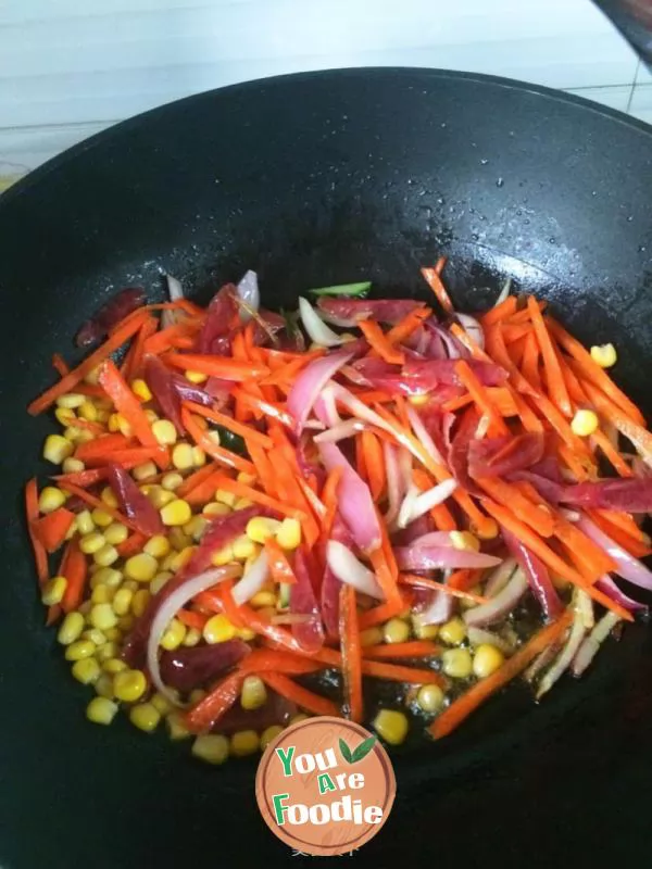 Stir fried spaghetti