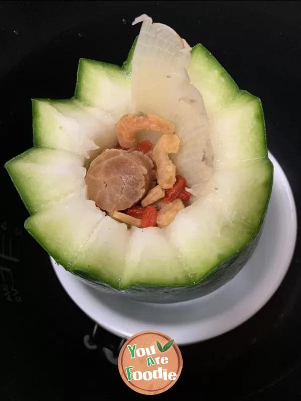 Mini White Gourd cup with scallops and scallops