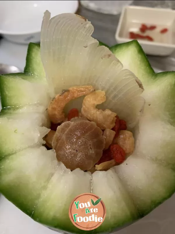 Mini White Gourd cup with scallops and scallops