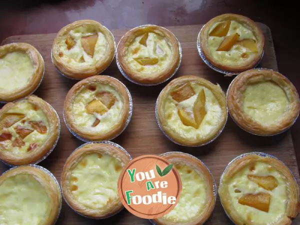 Mango egg tart