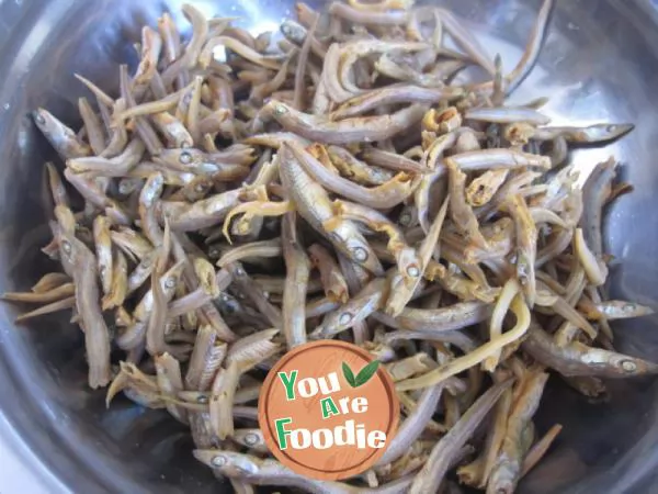 Stir fried dried fish