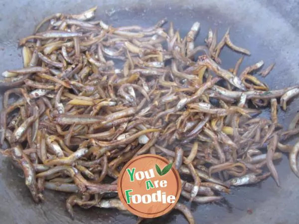 Stir fried dried fish