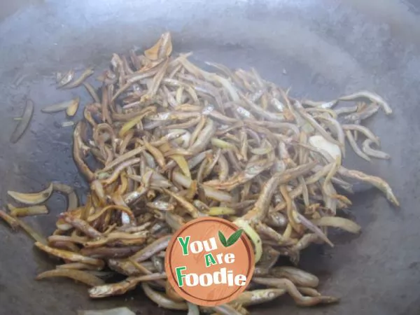 Stir fried dried fish