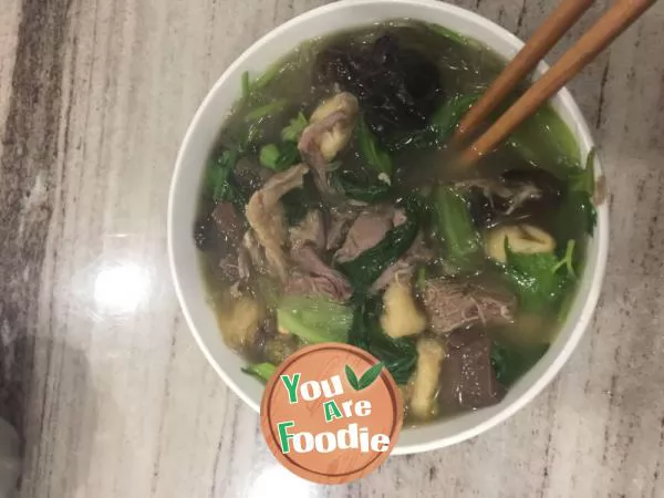 Home style duck and vermicelli soup