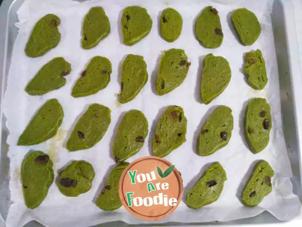 Low sugar and low oil Matcha biscuit