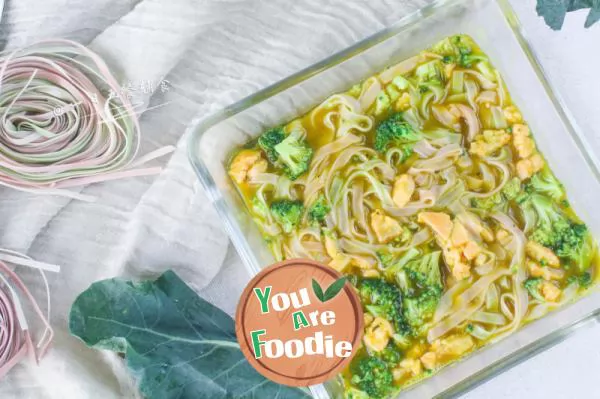 Pumpkin salmon noodles