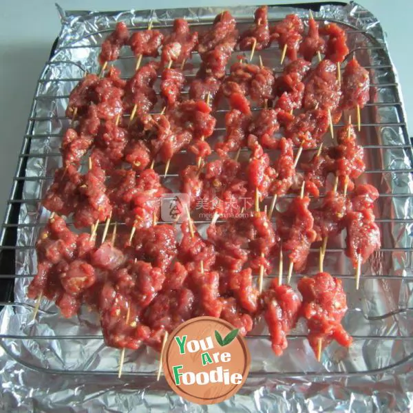 Roast Beef Kebabs - oven version