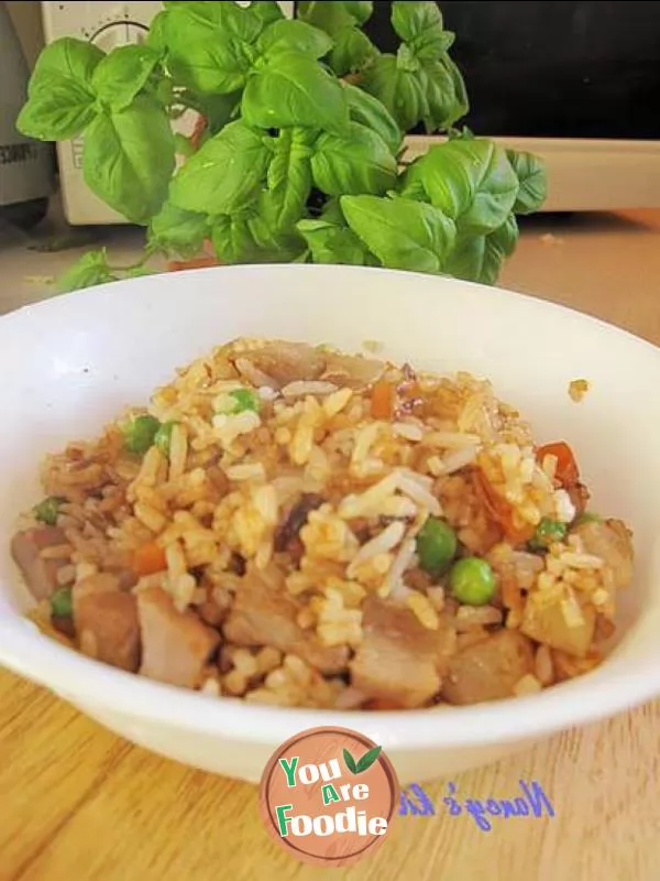 Colorful-fried-rice-with-barbecued-pork