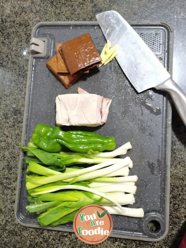 Fried Pork Slices with Dried Beans and Garlic