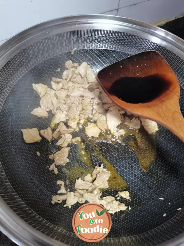 Fried Pork Slices with Dried Beans and Garlic