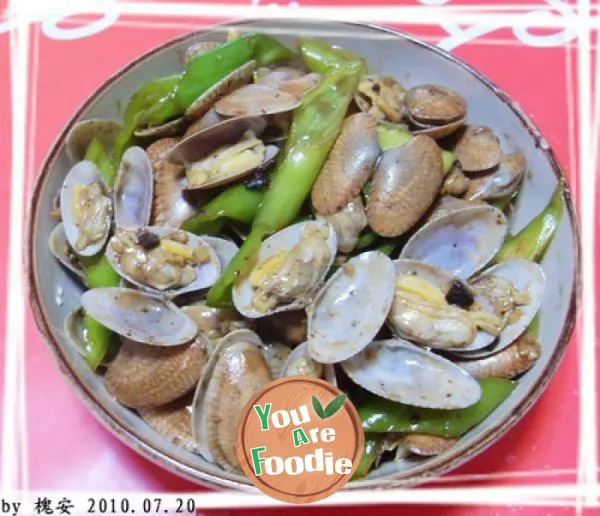 Fried-Scallop-(clam)-with-green-pepper-and-black-bean-sauce