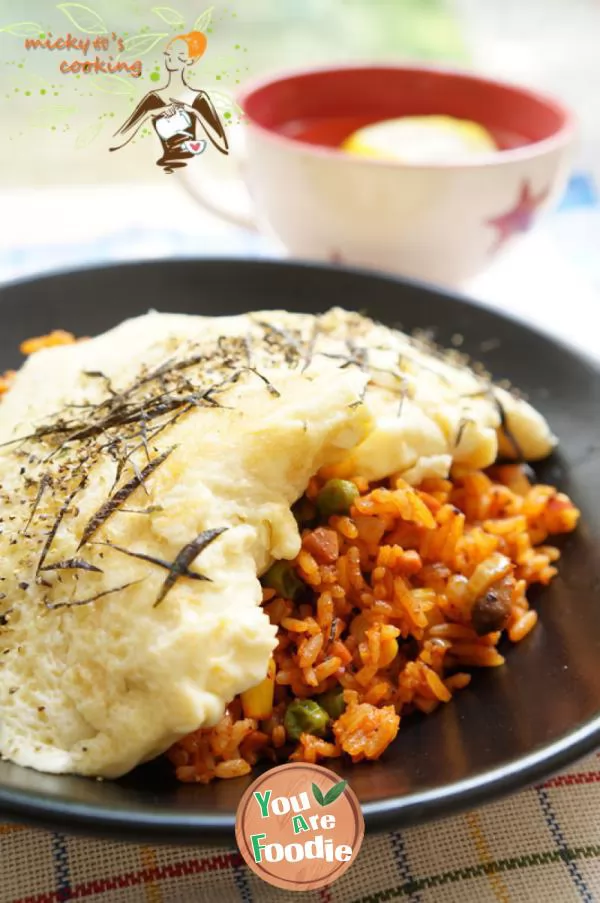 Egg-wrapped-Korean-spicy-rice