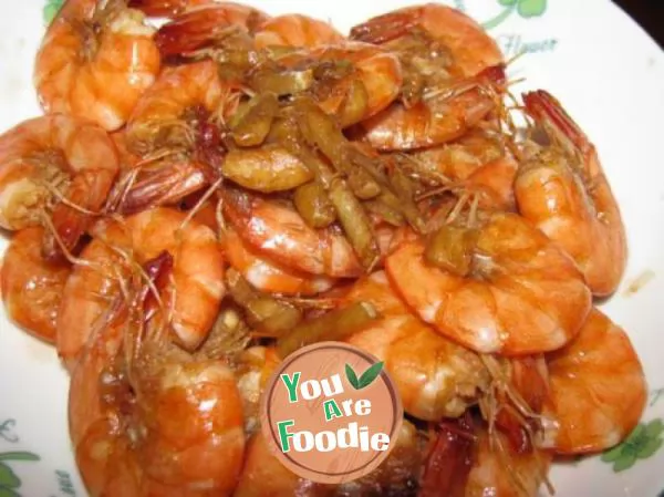 Braised shrimp