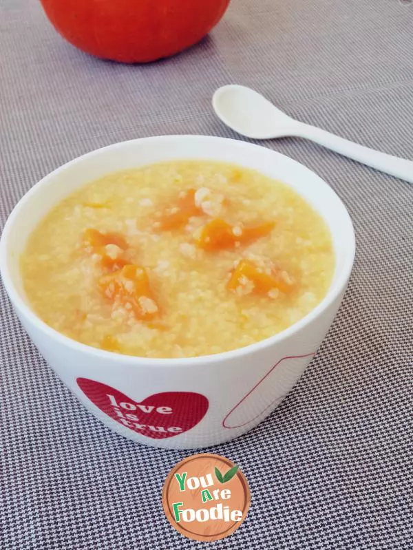 Pumpkin rice congee