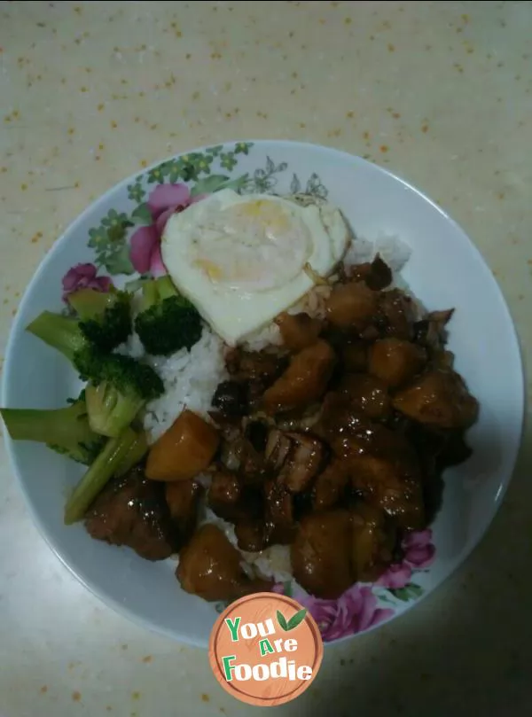 Braised pork with rice