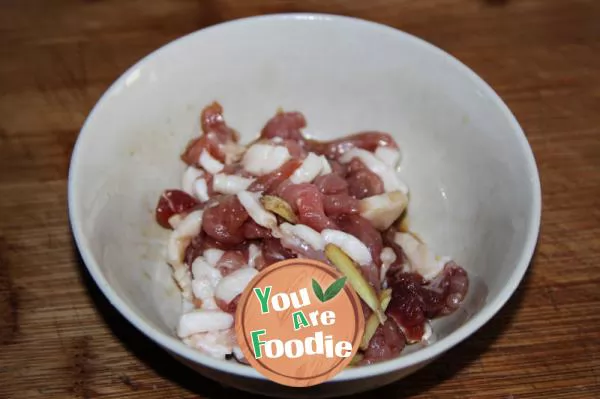 Home style stir fried pork with shredded pork