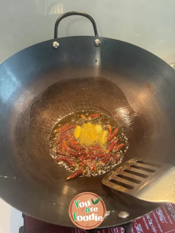 Stir fried pumpkin leaves