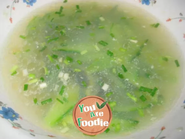 Preserved egg and cucumber soup