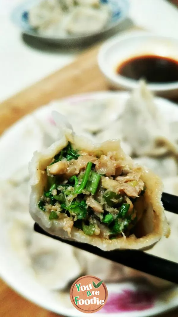 Dumplings with coriander and meat