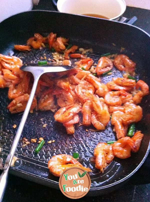 Pan fried prawns